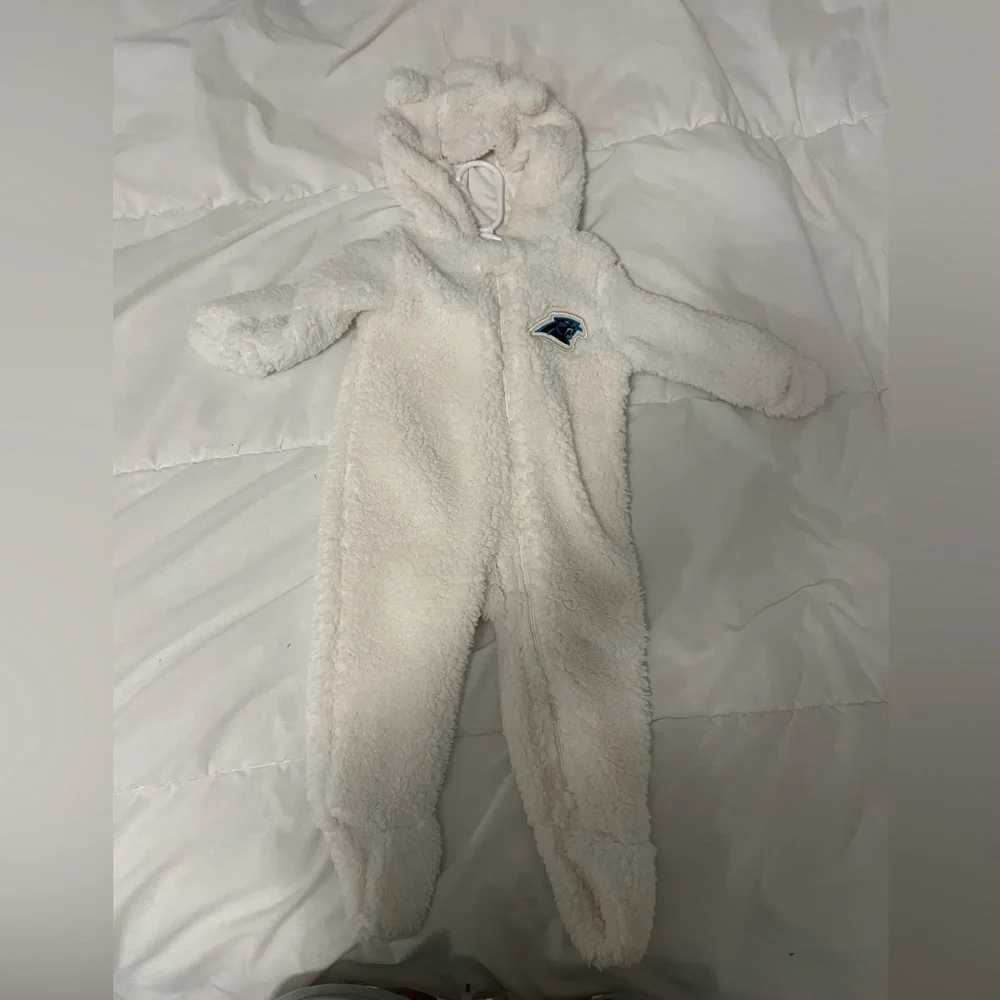NFL Shop Carolina Panthers Hooded Full-Zip Sleeper Teddy Fuzzy Cozy Bunting